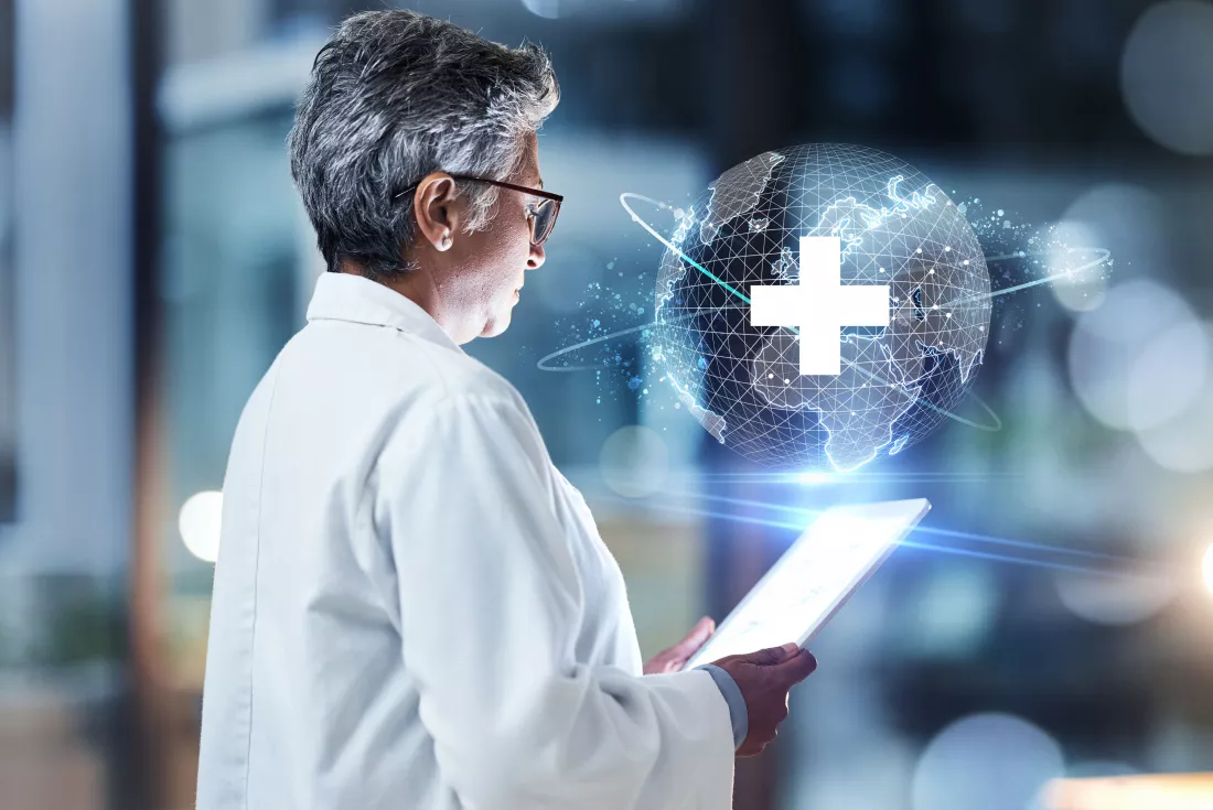 doctor-tablet-digital-hologram-future-healthcare-research-global-innovation-with-technology-night-clinic-senior-female-medical-professional-with-3d-touchscreen-futuristic-big-data